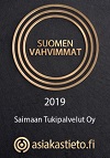 Suomen vahvimmat 2019 - Saimaan Tukipalvelut Oy - asiakastieto.fi